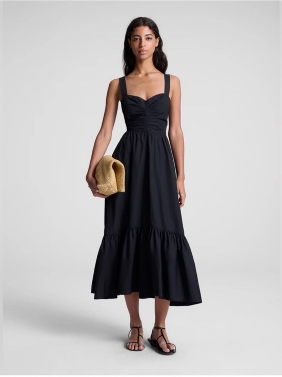 A.L.C. Dresses & Skirts - A.L.C. Black Ruched Bust Maxi Dress with Tiered Hem size 6 nwot